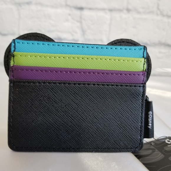 Loungefly Minnie Mouse Sequin Colorful Disney Card Holder Wallet New Limited - Picture 5 of 16